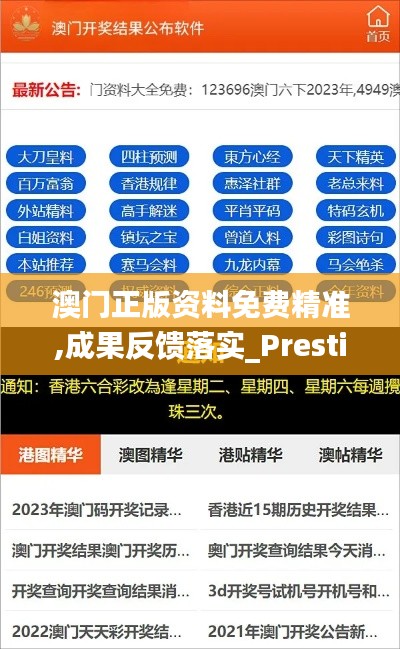 澳门正版资料免费精准,成果反馈落实_Prestige44.468-3