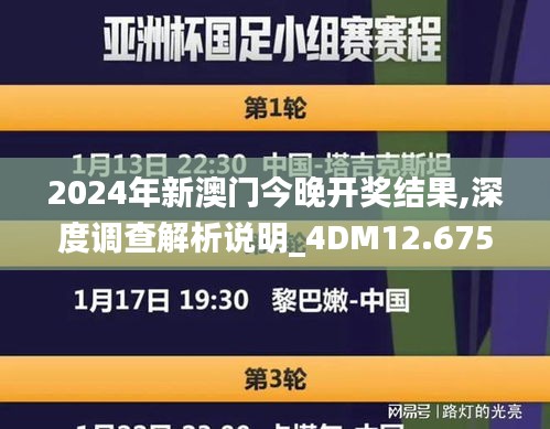 2024年新澳门今晚开奖结果,深度调查解析说明_4DM12.675-5