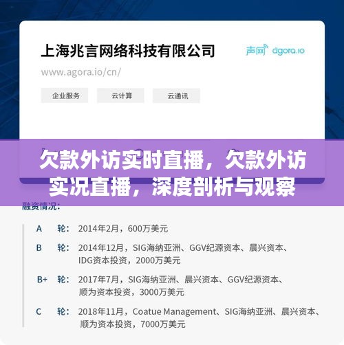 欠款外访实况直播深度剖析与观察，现场直击与解读