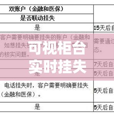 可视柜台实时挂失，银行业务新时代的解决方案