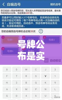 号牌公布系统实时更新机制探究，号牌更新与公布是否同步进行？