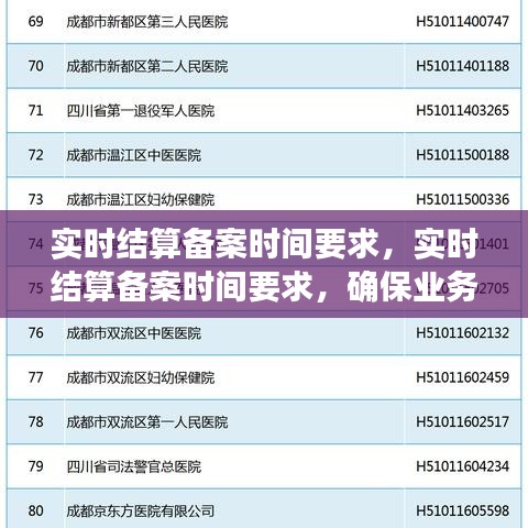 实时结算备案时间要求，确保业务高效运作的核心要素解析