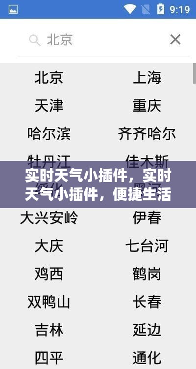 实时天气小插件，便捷掌握天气动态，让生活更从容不迫！